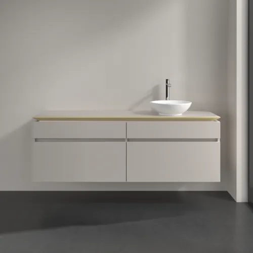 VILLEROY BOCH Legato toaletní skříňka, 4 výsuvy, 1600 x 550 x 500 mm, Soft Grey / Soft Grey #B59800VK, obrázek 3