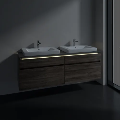 VILLEROY BOCH Legato toaletní skříňka, s osvětlením, 4 výsuvy, 1600 x 550 x 500 mm, Kamenný dub / Kamenný dub #B693L0RK, obrázek 3