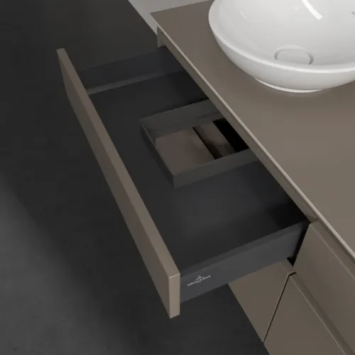 VILLEROY BOCH Legato toaletní skříňka, s osvětlením, 4 výsuvy, 1400 x 550 x 500 mm, Truffle Grey / Truffle Grey #B588L0VG, obrázek 6