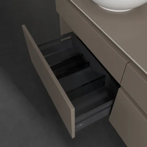 VILLEROY BOCH Legato toaletní skříňka, s osvětlením, 4 výsuvy, 1400 x 550 x 500 mm, Truffle Grey / Truffle Grey #B588L0VG, obrázek 5
