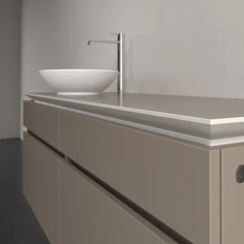 VILLEROY BOCH Legato toaletní skříňka, s osvětlením, 4 výsuvy, 1400 x 550 x 500 mm, Truffle Grey / Truffle Grey #B588L0VG, obrázek 4