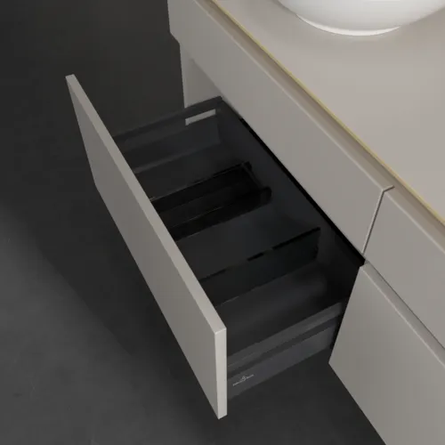VILLEROY BOCH Legato toaletní skříňka, s osvětlením, 4 výsuvy, 1400 x 550 x 500 mm, Soft Grey / Soft Grey #B588L0VK, obrázek 5