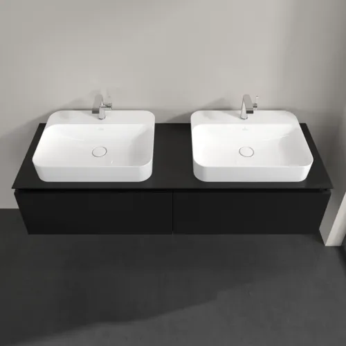 VILLEROY BOCH Legato toaletní skříňka, 2 výsuvy, 1600 x 380 x 500 mm, černý matný lak / černý matný lak #B76700PD, obrázek 4