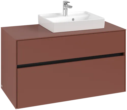VILLEROY BOCH Collaro toaletní skříňka, s osvětlením, 2 výsuvy, 1000 x 548 x 500 mm, Vínově červená / Vínově červená #C015B0AH