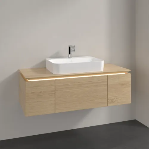 VILLEROY BOCH Legato toaletní skříňka, s osvětlením, 3 výsuvy, 1200 x 380 x 500 mm, severský dub / severský dub #B757L0VJ, obrázek 2