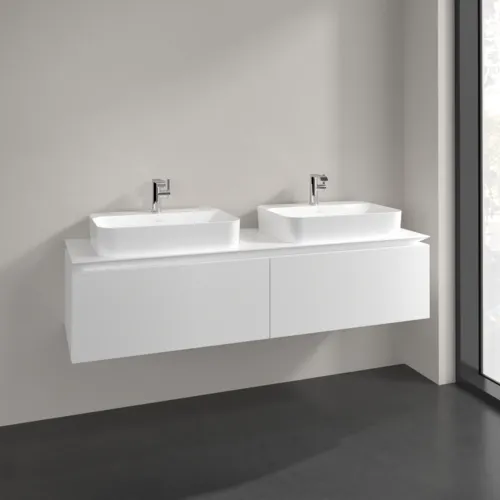VILLEROY BOCH Legato toaletní skříňka, 2 výsuvy, 1600 x 380 x 500 mm, bílá matná / bílá matná #B76700MS, obrázek 2