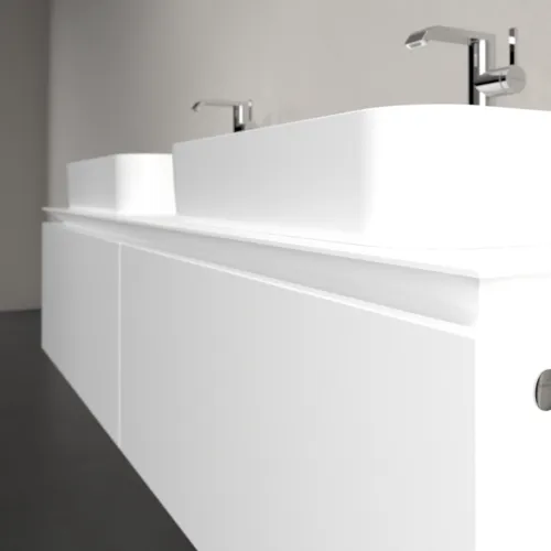 VILLEROY BOCH Legato toaletní skříňka, 2 výsuvy, 1600 x 380 x 500 mm, bílá matná / bílá matná #B76700MS, obrázek 5