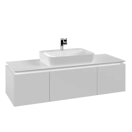 VILLEROY BOCH Legato toaletní skříňka, 3 výsuvy, 1400 x 380 x 500 mm, bílá matná / bílá matná #B75900MS