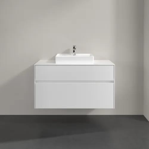 VILLEROY BOCH Collaro toaletní skříňka, s osvětlením, 2 výsuvy, 1000 x 548 x 500 mm, lesklá bílá / lesklá bílá #C016B0DH, obrázek 3