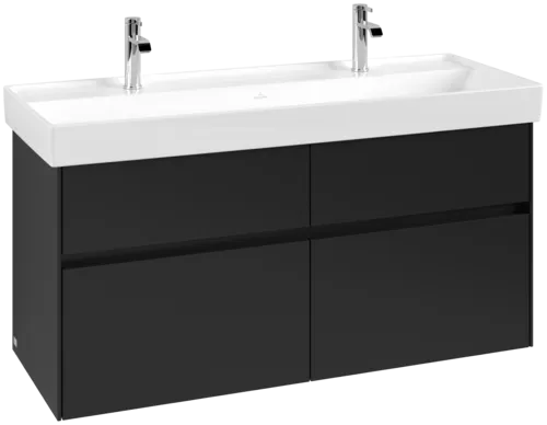 VILLEROY BOCH Toaletní skříňka Collaro, s osvětlením, 4 výsuvy, 1154 x 546 x 444 mm, Volcano Black #C012B0VL