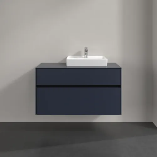 VILLEROY BOCH Toaletní skříňka Collaro, 2 výsuvy, 1000 x 548 x 500 mm, Marine Blue / Marine Blue #C01500VQ, obrázek 3
