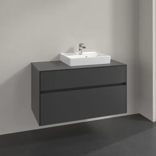 VILLEROY BOCH Collaro toaletní skříňka, 2 výsuvy, 1000 x 548 x 500 mm, grafit / grafit #C01500VR, obrázek 2