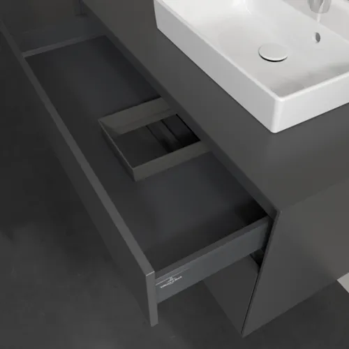 VILLEROY BOCH Collaro toaletní skříňka, 2 výsuvy, 1000 x 548 x 500 mm, grafit / grafit #C01500VR, obrázek 7