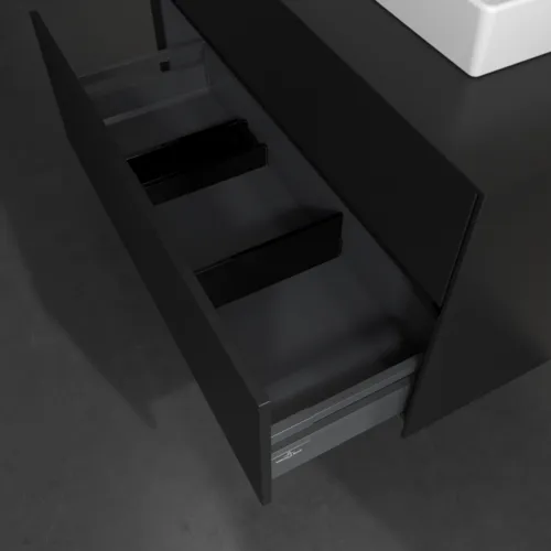 VILLEROY BOCH Collaro toaletní skříňka, 2 výsuvy, 1000 x 548 x 500 mm, Volcano Black / Volcano Black #C01500VL, obrázek 6