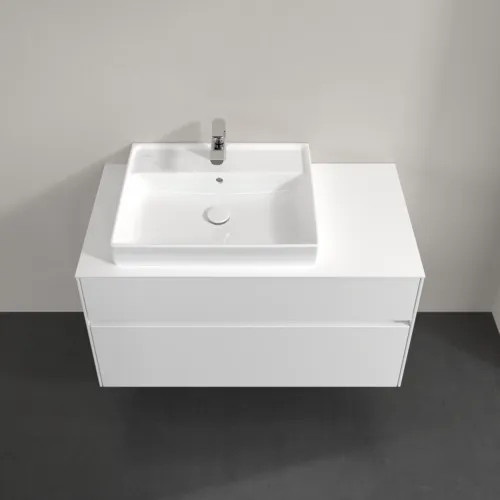 VILLEROY BOCH Umyvadlová skříňka Collaro, 2 zásuvky, 1000 x 548 x 500 mm, lesklá bílá / lesklá bílá #C01700DH, obrázek 4