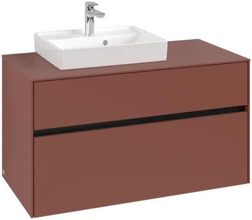 VILLEROY BOCH Collaro toaletní skříňka, s osvětlením, 2 výsuvy, 1000 x 548 x 500 mm, Vínově červená / Vínově červená #C014B0AH