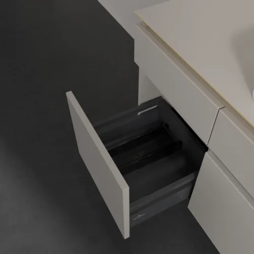 VILLEROY BOCH Legato toaletní skříňka, 5 výsuvů, 1400 x 550 x 500 mm, Soft Grey / Soft Grey #B76000VK, obrázek 6