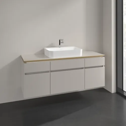 VILLEROY BOCH Legato toaletní skříňka, 5 výsuvů, 1400 x 550 x 500 mm, Soft Grey / Soft Grey #B76000VK, obrázek 2