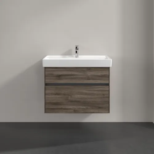 VILLEROY BOCH Toaletní skříňka Collaro, s osvětlením, 2 výsuvy, 754 x 546 x 444 mm, dub kamenný #C010B0RK, obrázek 3