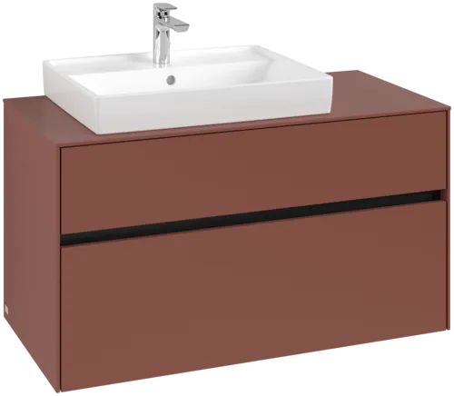 VILLEROY BOCH Toaletní skříňka Collaro, 2 výsuvy, 1000 x 548 x 500 mm, vínově červená / vínově červená #C01700AH