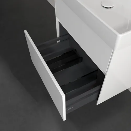 VILLEROY BOCH Toaletní skříňka Collaro, s osvětlením, 2 výsuvy, 604 x 546 x 444 mm, lesklá bílá #C009B0DH, obrázek 7