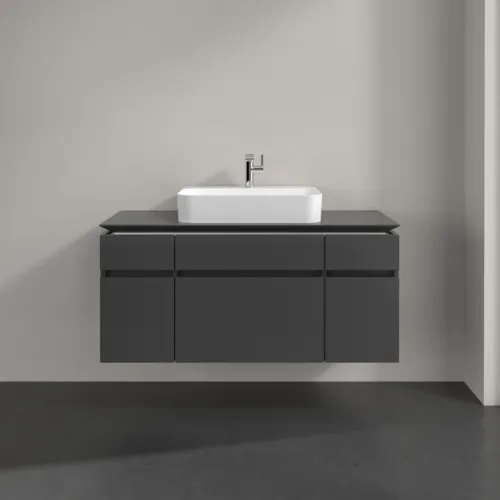 VILLEROY BOCH Legato toaletní skříňka, 5 výsuvů, 1200 x 550 x 500 mm, lesklá šedá / lesklá šedá #B75800FP, obrázek 3