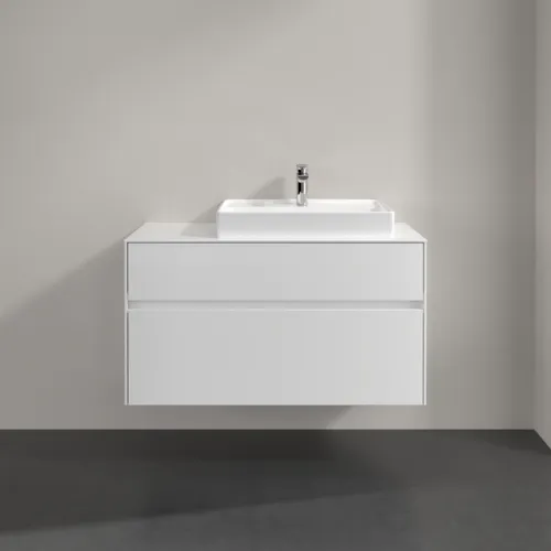 VILLEROY BOCH Umyvadlová skříňka Collaro, 2 zásuvky, 1000 x 548 x 500 mm, lesklá bílá / lesklá bílá #C01800DH, obrázek 3