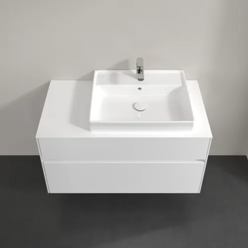VILLEROY BOCH Umyvadlová skříňka Collaro, 2 zásuvky, 1000 x 548 x 500 mm, lesklá bílá / lesklá bílá #C01800DH, obrázek 4