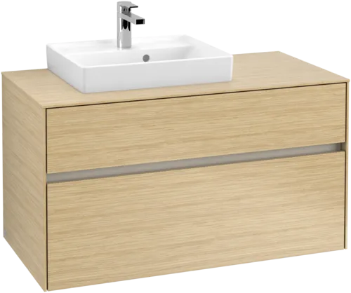 VILLEROY BOCH Toaletní skříňka Collaro, s osvětlením, 2 výsuvy, 1000 x 548 x 500 mm, severský dub / severský dub #C014B0VJ
