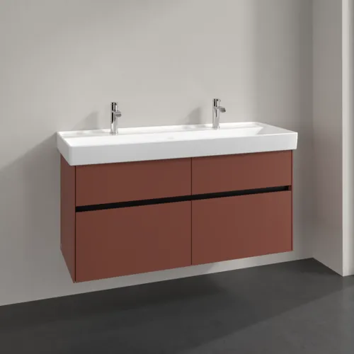 VILLEROY BOCH Toaletní skříňka Collaro, 4 výsuvy, 1154 x 546 x 444 mm, vínově červená #C01200AH, obrázek 2