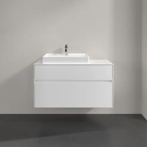 VILLEROY BOCH Collaro toaletní skříňka, s osvětlením, 2 výsuvy, 1000 x 548 x 500 mm, lesklá bílá / lesklá bílá #C017B0DH, obrázek 3