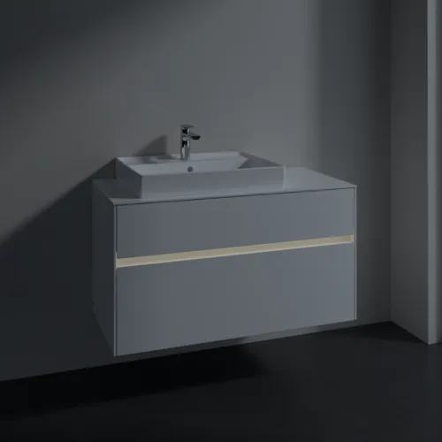 VILLEROY BOCH Collaro toaletní skříňka, s osvětlením, 2 výsuvy, 1000 x 548 x 500 mm, lesklá bílá / lesklá bílá #C017B0DH, obrázek 5