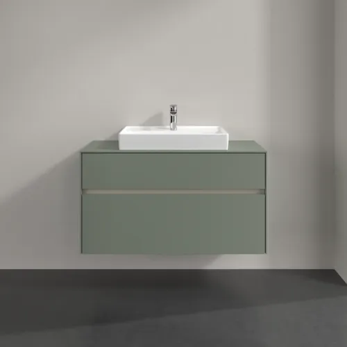 VILLEROY BOCH Toaletní skříňka Collaro, 2 výsuvy, 1000 x 548 x 500 mm, Soft Green / Soft Green #C01900AF, obrázek 3