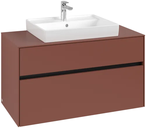 VILLEROY BOCH Toaletní skříňka Collaro, 2 výsuvy, 1000 x 548 x 500 mm, vínově červená / vínově červená #C01900AH