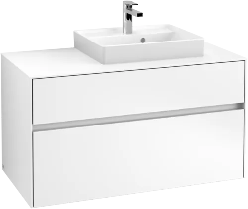 VILLEROY BOCH Collaro toaletní skříňka, 2 výsuvy, 1000 x 548 x 500 mm, bílá matná / bílá matná #C01500MS