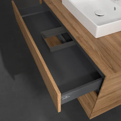 VILLEROY BOCH Toaletní skříňka Collaro, 2 výsuvy, 1000 x 548 x 500 mm, dub Kansas #C01600RH, obrázek 7