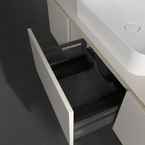 VILLEROY BOCH Legato toaletní skříňka, 3 výsuvy, 1400 x 380 x 500 mm, Soft Grey / Soft Grey #B75900VK, obrázek 6