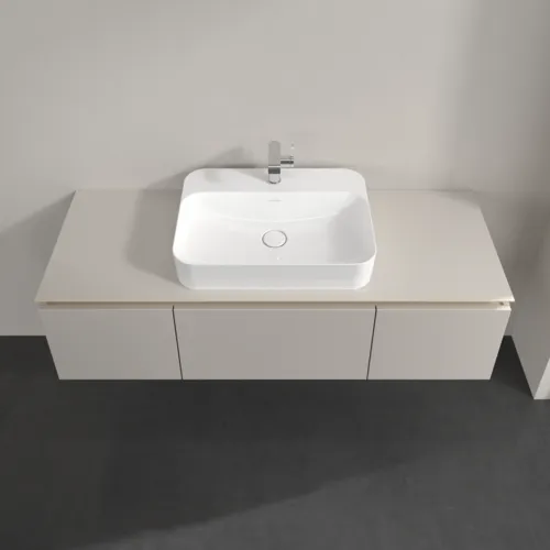 VILLEROY BOCH Legato toaletní skříňka, 3 výsuvy, 1400 x 380 x 500 mm, Soft Grey / Soft Grey #B75900VK, obrázek 4