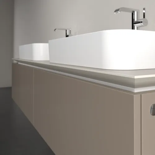 VILLEROY BOCH Legato toaletní skříňka, 2 výsuvy, 1600 x 380 x 500 mm, Truffle Grey / Truffle Grey #B76700VG, obrázek 5
