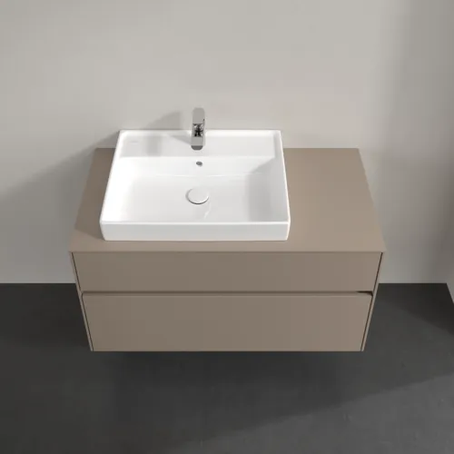 VILLEROY BOCH Toaletní skříňka Collaro, 2 výsuvy, 1000 x 548 x 500 mm, taupe / taupe #C01700VM, obrázek 4