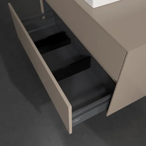 VILLEROY BOCH Toaletní skříňka Collaro, 2 výsuvy, 1000 x 548 x 500 mm, taupe / taupe #C01700VM, obrázek 6