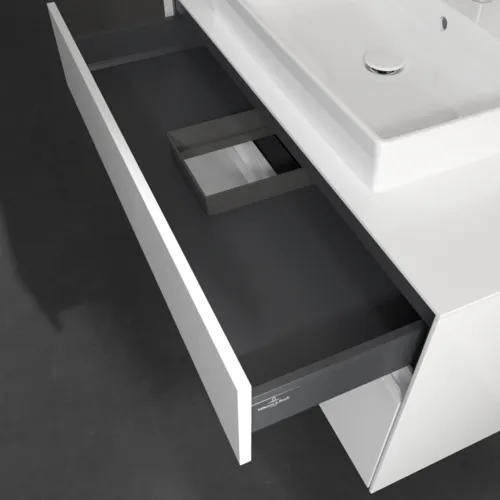 VILLEROY BOCH Umyvadlová skříňka Collaro, 2 zásuvky, 1000 x 548 x 500 mm, lesklá bílá / lesklá bílá #C01900DH, obrázek 7