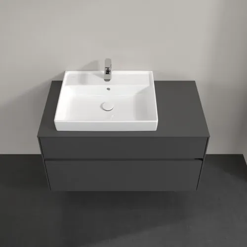 VILLEROY BOCH Toaletní skříňka Collaro, s osvětlením, 2 výsuvy, 1000 x 548 x 500 mm, lesklá šedá / lesklá šedá #C017B0FP, obrázek 4