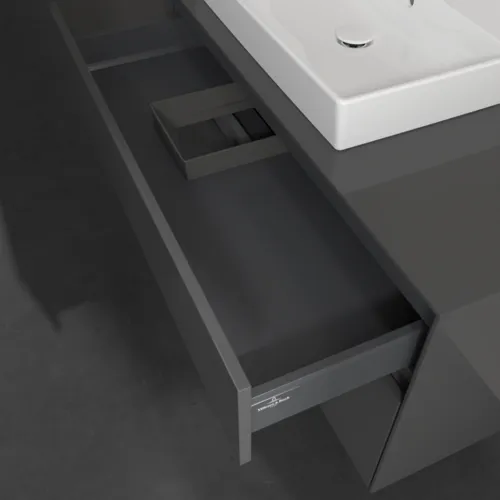 VILLEROY BOCH Toaletní skříňka Collaro, s osvětlením, 2 výsuvy, 1000 x 548 x 500 mm, lesklá šedá / lesklá šedá #C017B0FP, obrázek 8