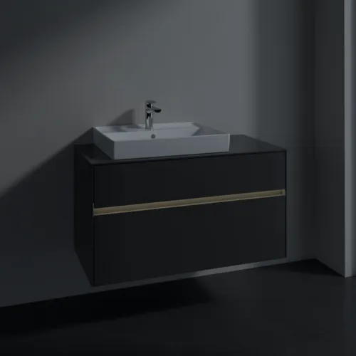 VILLEROY BOCH Toaletní skříňka Collaro, s osvětlením, 2 výsuvy, 1000 x 548 x 500 mm, lesklá šedá / lesklá šedá #C017B0FP, obrázek 5