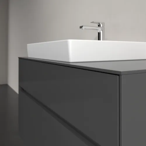 VILLEROY BOCH Toaletní skříňka Collaro, s osvětlením, 2 výsuvy, 1000 x 548 x 500 mm, lesklá šedá / lesklá šedá #C017B0FP, obrázek 6