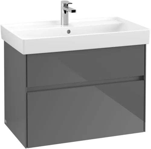 VILLEROY BOCH Toaletní skříňka Collaro, s osvětlením, 2 výsuvy, 754 x 546 x 444 mm, lesklá šedá #C010B0FP