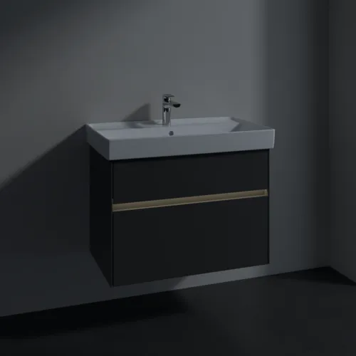 VILLEROY BOCH Toaletní skříňka Collaro, s osvětlením, 2 výsuvy, 754 x 546 x 444 mm, lesklá šedá #C010B0FP, obrázek 5