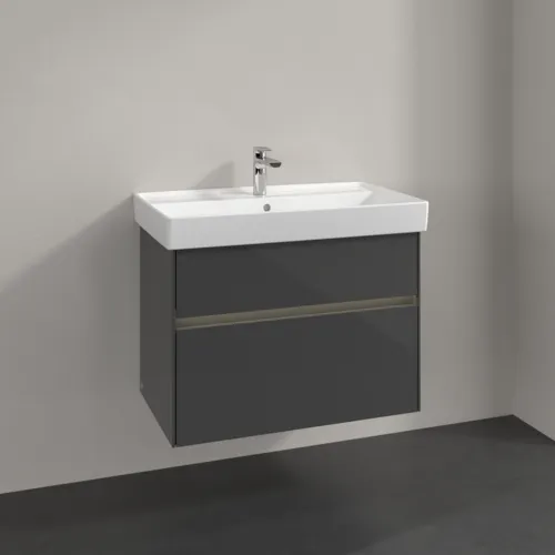 VILLEROY BOCH Toaletní skříňka Collaro, s osvětlením, 2 výsuvy, 754 x 546 x 444 mm, lesklá šedá #C010B0FP, obrázek 2