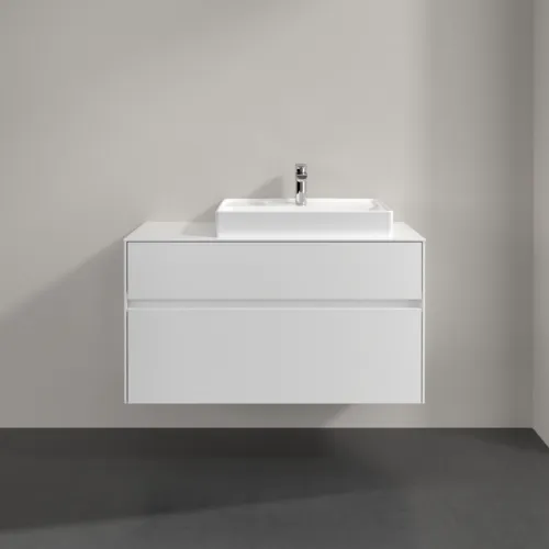 VILLEROY BOCH Collaro toaletní skříňka, s osvětlením, 2 výsuvy, 1000 x 548 x 500 mm, lesklá bílá / lesklá bílá #C018B0DH, obrázek 3
